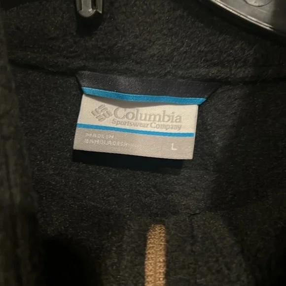 Columbia Black and Brown Fleece Jacket size Large - Picture 2 of 4